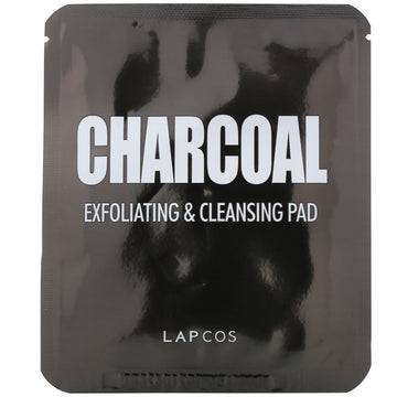Lapcos, Charcoal, Exfoliating & Cleansing Pad, 0.24 fl oz (7 g) Each