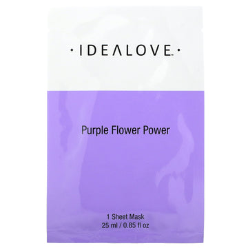 Idealove, Purple Flower Power, 1 Beauty Sheet Mask (25 ml)