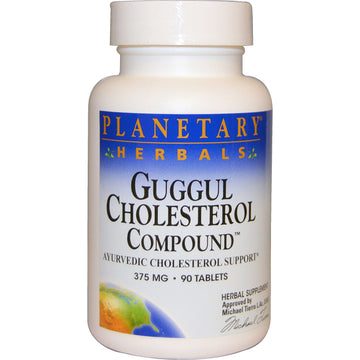 Planetary Herbals, Guggul Cholesterol Compound, 375 mg,Tablets