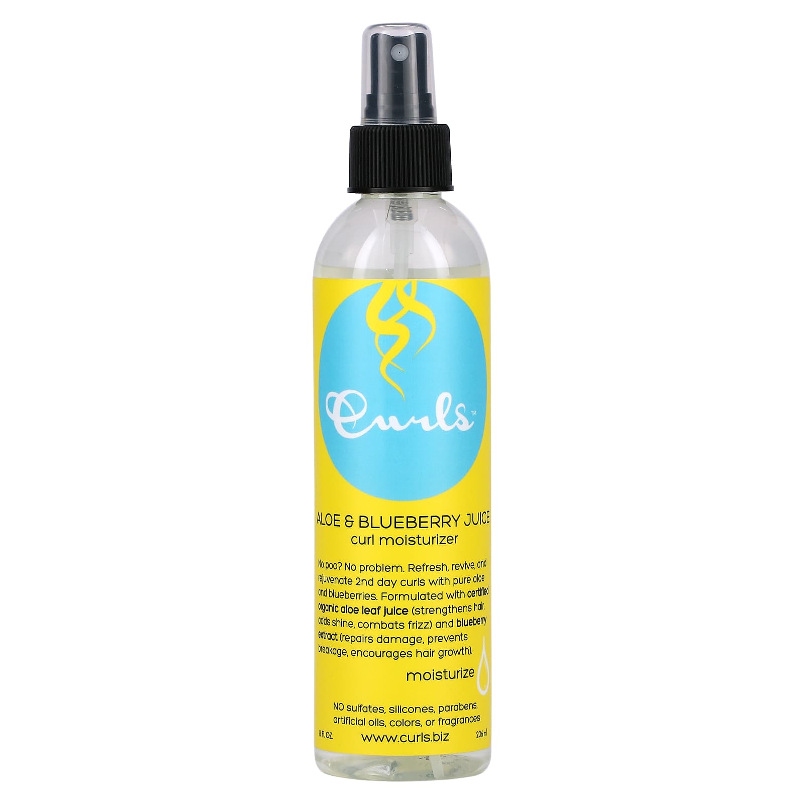 Curls, Curl Moisturizer, Aloe & Blueberry Juice(236 ml)
