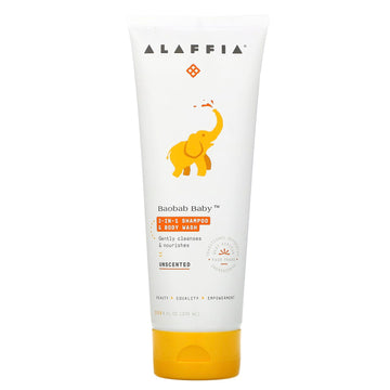 Alaffia, Baobab Baby, 2-In-1 Shampoo & Body Wash, 8 fl oz (236 ml)
