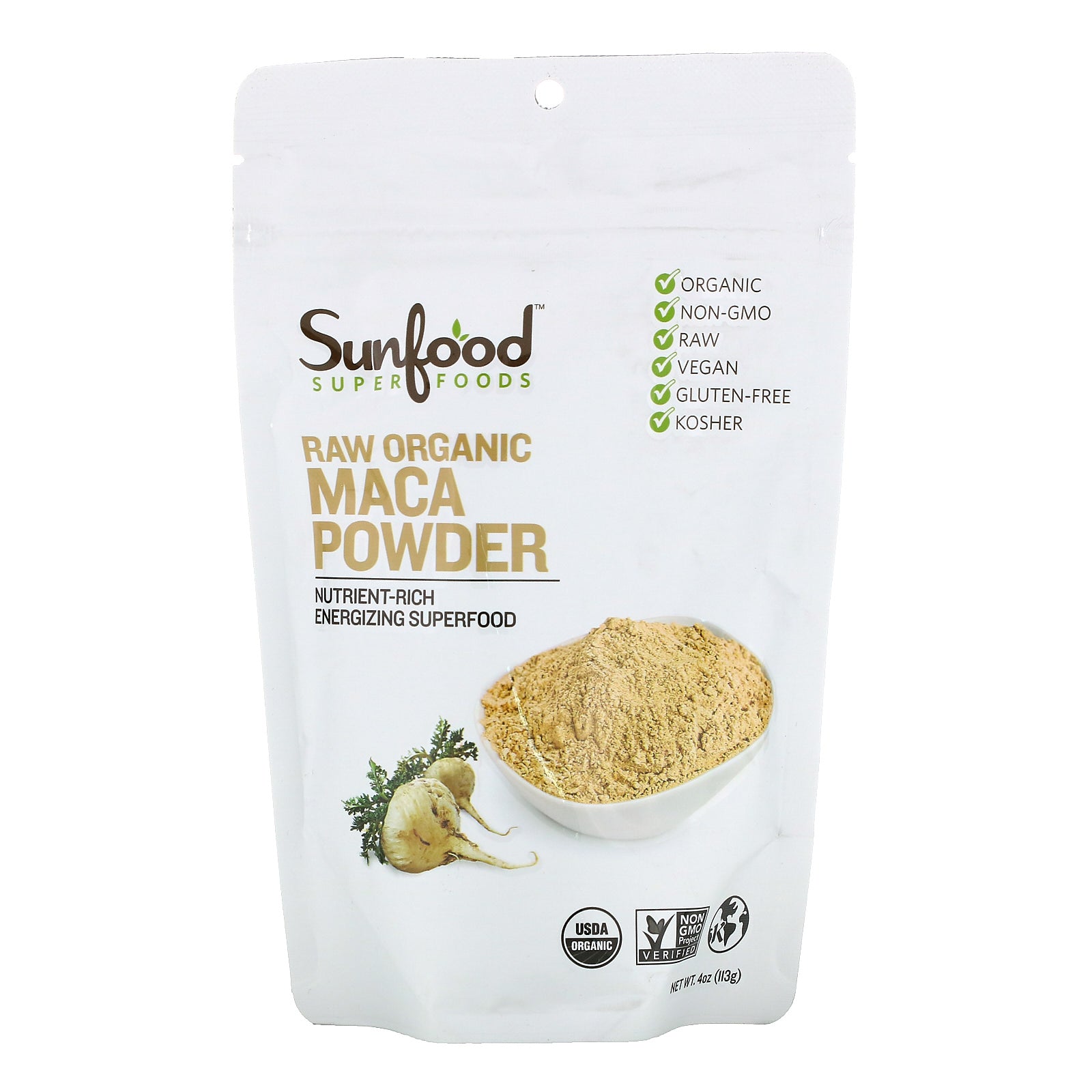 Sunfood, Superfoods, Raw Organic Maca Powder,(113 g)