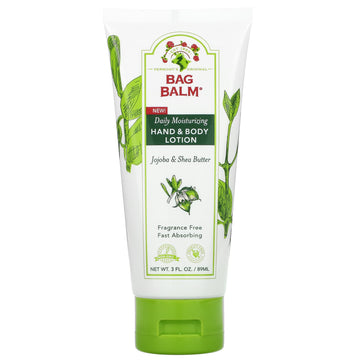 Bag Balm, Daily Moisturizing Hand & Body Lotion, Fragrance Free ( 89 ml)