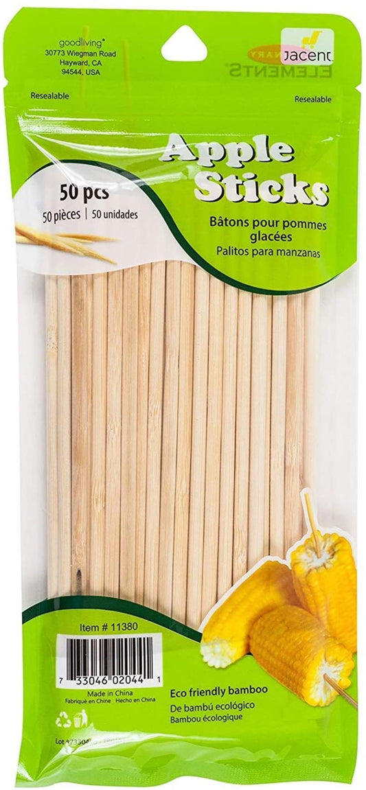 Culinary Elements Bamboo Candy and Caramel Apple Sticks (50 count): 3 packs / 150 apple sticks