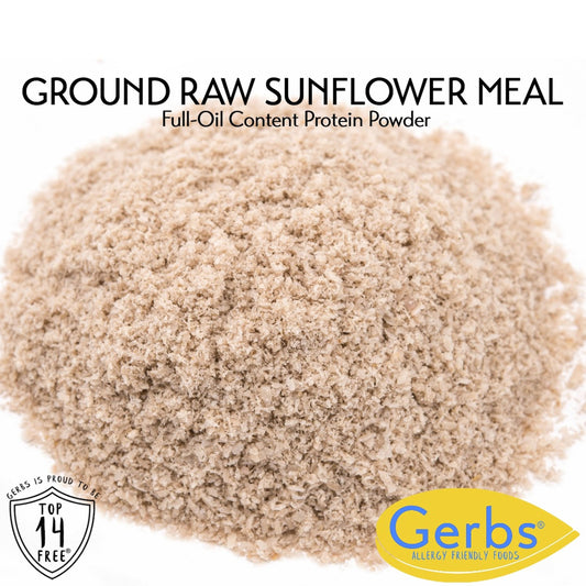 Ground Raw Sunflower Seed Meal By Gerbs - Top 14 Food Allergen Free & Non GMO - Vegan - Kosher - Full Oil Content