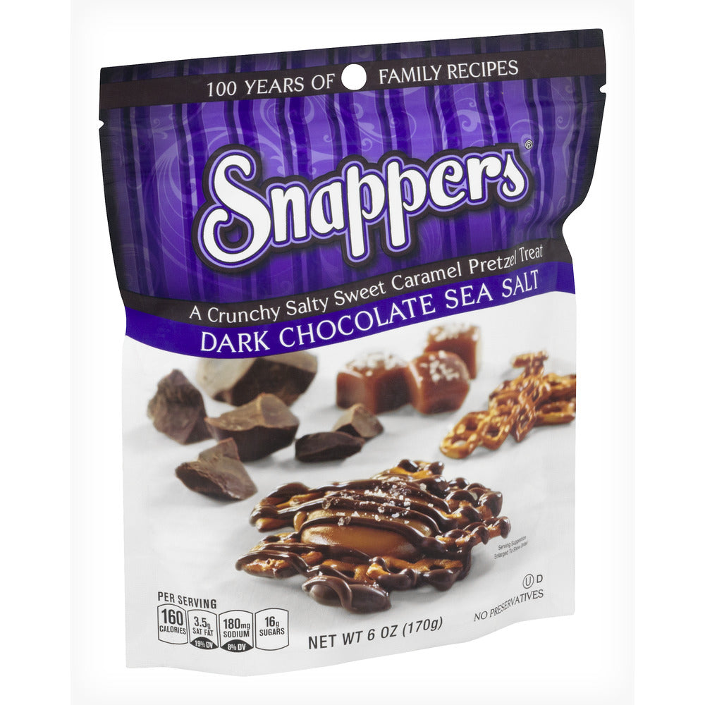 Snappers Dark Chocolate Sea Salt Pretzel Treat