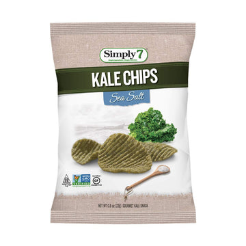 Simply 7 Kale Chips, Sea Salt,  (Pack of 24)