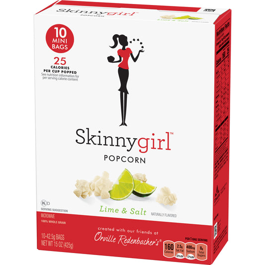 Orville Redenbacher's Skinnygirl Lime & Sea Salt Microwave Popcorn, Mini Bags, 12 Ct