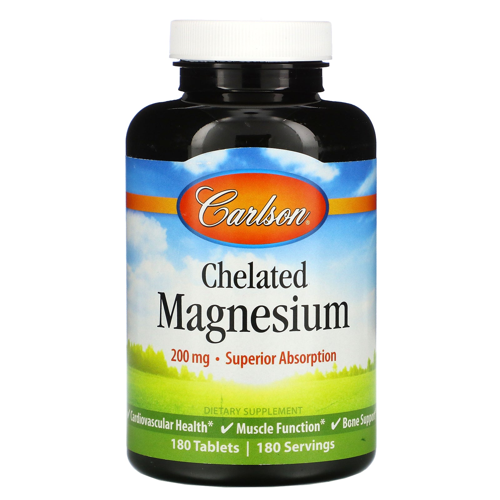 Carlson Labs, Chelated Magnesium, 200 mg, Tablets