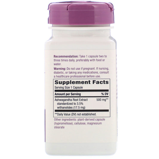 Nature's Way, Ashwagandha, 500 mg, Vegan Capsules