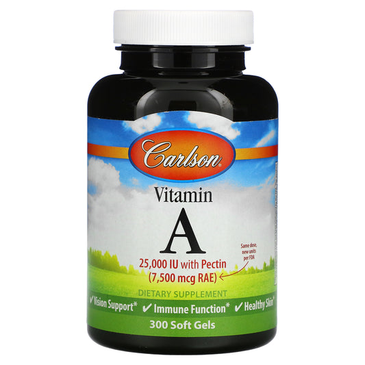 Carlson Labs, Vitamin A, 25,000 IU, Soft Gels