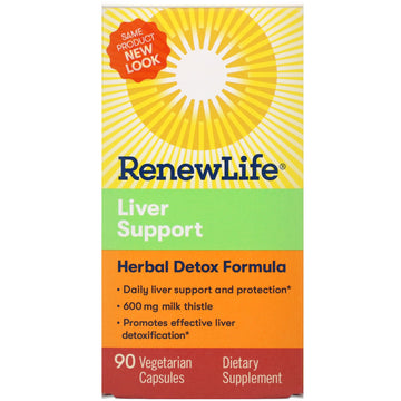 Renew Life, Liver Support, Herbal Detox Formula Vegetarian Capsules