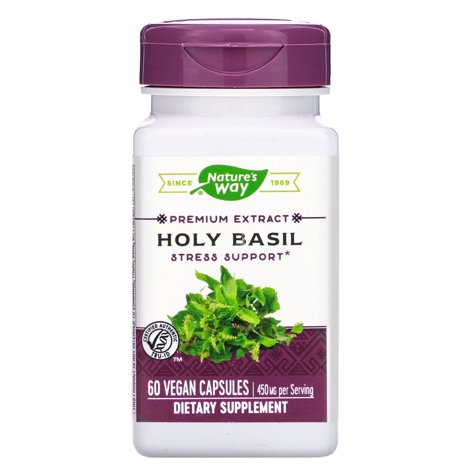 Nature's Way, Holy Basil, 450 mg, Vegan Capsules