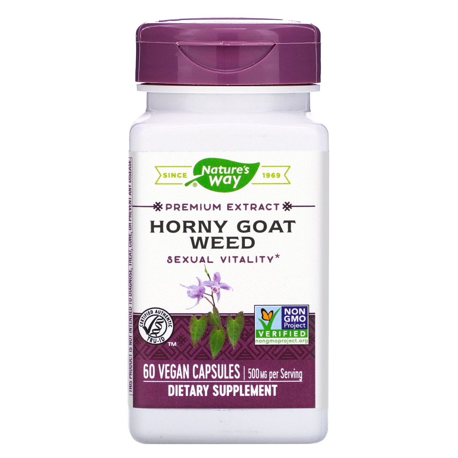 Nature's Way, Horny Goat Weed, 500 mg, Vegan Capsules