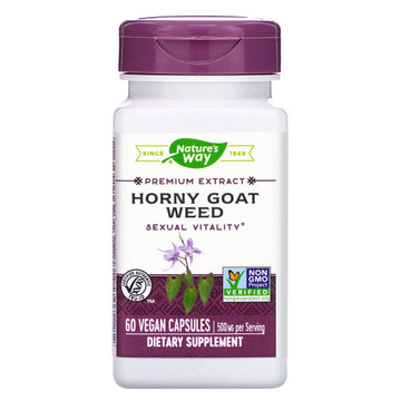 Nature's Way, Horny Goat Weed, 500 mg, Vegan Capsules