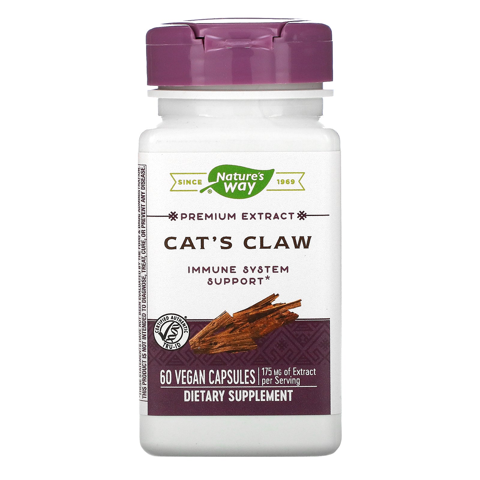 Nature's Way Standardized Cat's Claw Extract, 175 mg per serving, 60 Capsules