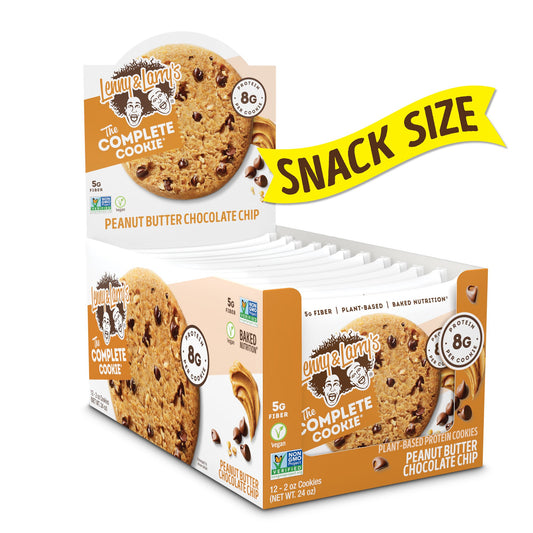 Lenny & Larry's The Complete Cookie, Peanut Butter Chocolate Chip, Soft Baked, 8g Plant Protein, Vegan, Non-GMO,  Cookie (Pack of 12)