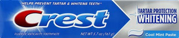 Crest Tartar Protection Toothpaste Whitening Cool Mint, 5.7 Oz