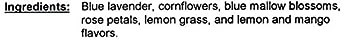 Mahamosa Midnight Blue Tea , Herbal Flower Tea Blend Loose Leaf (with blue lavender, cornflowers, blue mallow blossoms, rose petals, lemon grass, lemon, mango flavors)