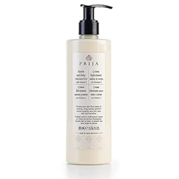 Prija Hands And Body Moisturizer with Vitamin E and Hyaluronic Acid (12.84  ) - Nourishing and Moisturizing - Vegan Friendly - Dermatologically Tested - Made with 100% Recycled Bottle