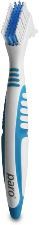 Paro Clinic Denture Brush Hard and Soft bristles Combo Perfect Grip Swiss Made. Cleans Your dentures, retainers and Night Guards!