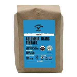 Grumpy Mule Organic Colombia Whole Bean Coffee -Rainforest Alliance Certified