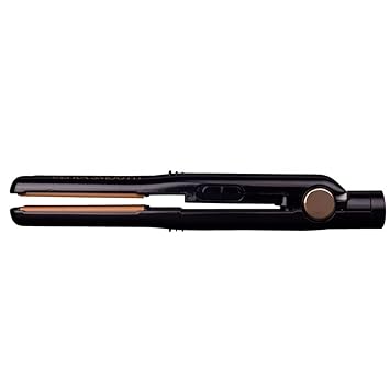 Cricket Ultra Smooth Mini Styling Iron Hair Straightening Ceramic at Iron with Argan Oil and Keratin Protein Infused Beveled Plates High Power Fast Heat Hair Straightener Styling Tool, Black