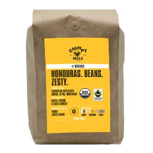 Grumpy Mule Organic Honduras Whole Bean Coffee - Fair Trade Certified