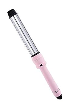 Sleek'e Hair awless Professional Curling Wand Iron With Tourmaline-Infused Titanium Barrel (32mm, Pink)