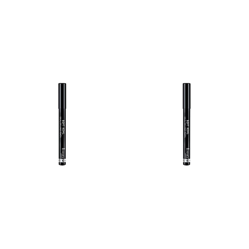 Rimmel Soft Kohl Kajal Eyeliner, Jet Black 0.04  (Pack of 2)