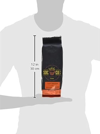 San Diego Coffee Organic French Roast, Dark Roast, Whole Bean,  Bags (Pack of 2)