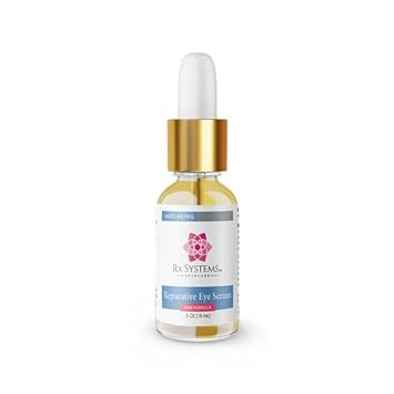 Rx Systems PF Reparative Eye Serum - Vegan Formula with 8 different Peptides, Plant Extracts & No Fillers, Paraben, or Silicone! Eye Cream for Puffiness and Bags Under Eyes - Under Eye Serum