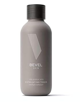 Exfoliating Toner for Face by Bevel - 10% Glycolic Acid Toner with Green Tea and Lavender, Helps Avoid Ingrown Hairs, Razor Bumps and Uneven Skin Tone, 4
