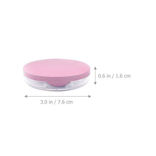 Loose Face Powder Compact Case Empty Powder Container, Portable Loose Powder Case Ultra Thin Cosmetic Powder with Mirror for Makeup (2Pcs) Cosmetics Powder Box