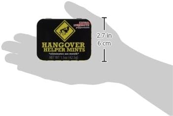 Hangover Helper Mints Tin Extra Strength Gift Gag College Drinking Party Joke (1 Tin)