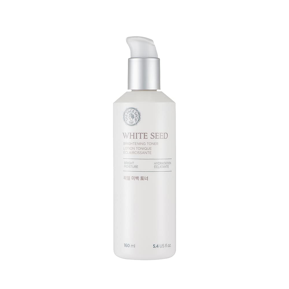 The Face Shop Whiteseed Brightening Toner | Long-Lasting Moisture, Skin Brightening & Healthy | Botanical Skincare Moisturizer, Skin Texture & Clarity Improvement, Dullness Reducing, 5.4