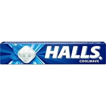 Halls CoolWave Cough Drops - with Menthol - 180 Drops (20 sticks of 9 drops)