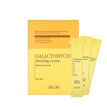 RiRe Galactomyces Sleeping Night Cream, 4 / 0.136 x 30ea | 20,000 PPM of Galactomyces Ferment Filtrate, Cruelty Free, Plant Derived Extracts