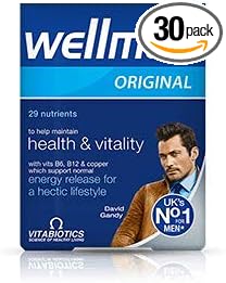 Vitabiotics Wellman Original Vitamin & Mineral Supplement | 30's | BUNDLE Vegetarian Tablets by Vitabiotics