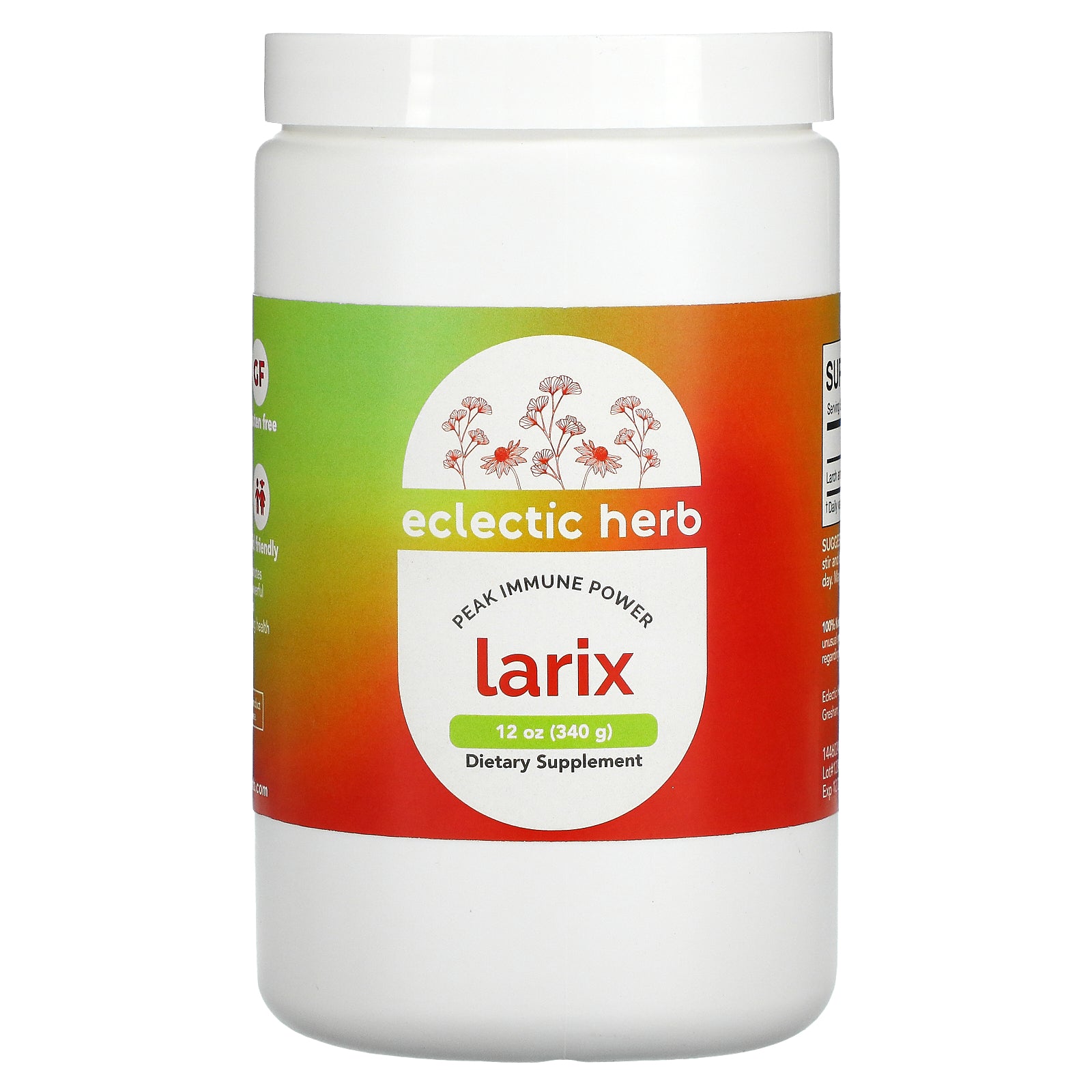 Eclectic Institute, Peak Immune Powder, Larix,  (340 g)
