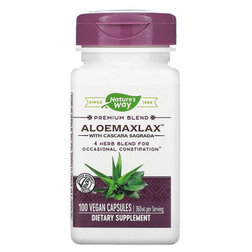 Nature's Way, AloeMaxLax with Cascara Sagrada, 360 mg, Vegan Capsules