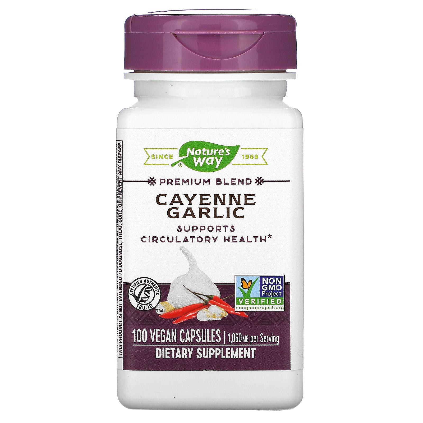 Nature's Way, Cayenne Garlic, 1,060 mg, Vegan Capsules