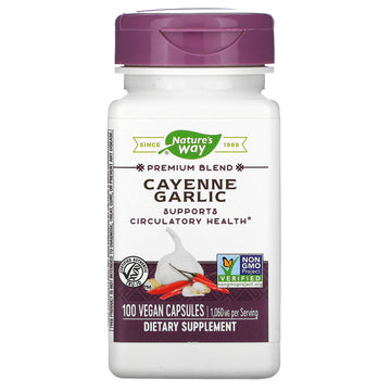 Nature's Way, Cayenne Garlic, 1,060 mg, Vegan Capsules
