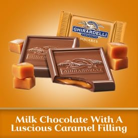 Ghirardelli Milk Chocolate Caramel Squares Medium Bag Pack o