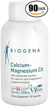 Biogena Calcium & Magnesium Supplement for Bone, Muscle, and Nerve Hea