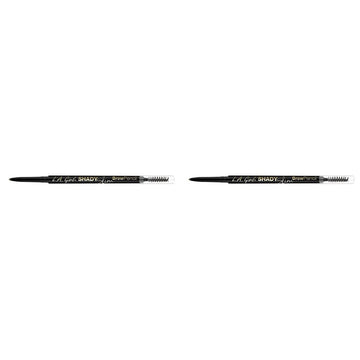 L.A. Girl Shady Slim Brow Pencil, Warm Brown, 3 Count (Pack of 2)