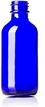 Cobalt Blue Glass Spray Bottle (2 , 4 pk) with BONUS Waterproof Labels, Fine Mist Sprayer, for Essential Oils, Colognes & Perfumes