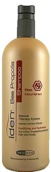 Iden Bee Propolis Bee Nourished Shampoo, For Damaged & Color-treated Hair, Quinoa Protein & Sweet Almond Oil, 32 .