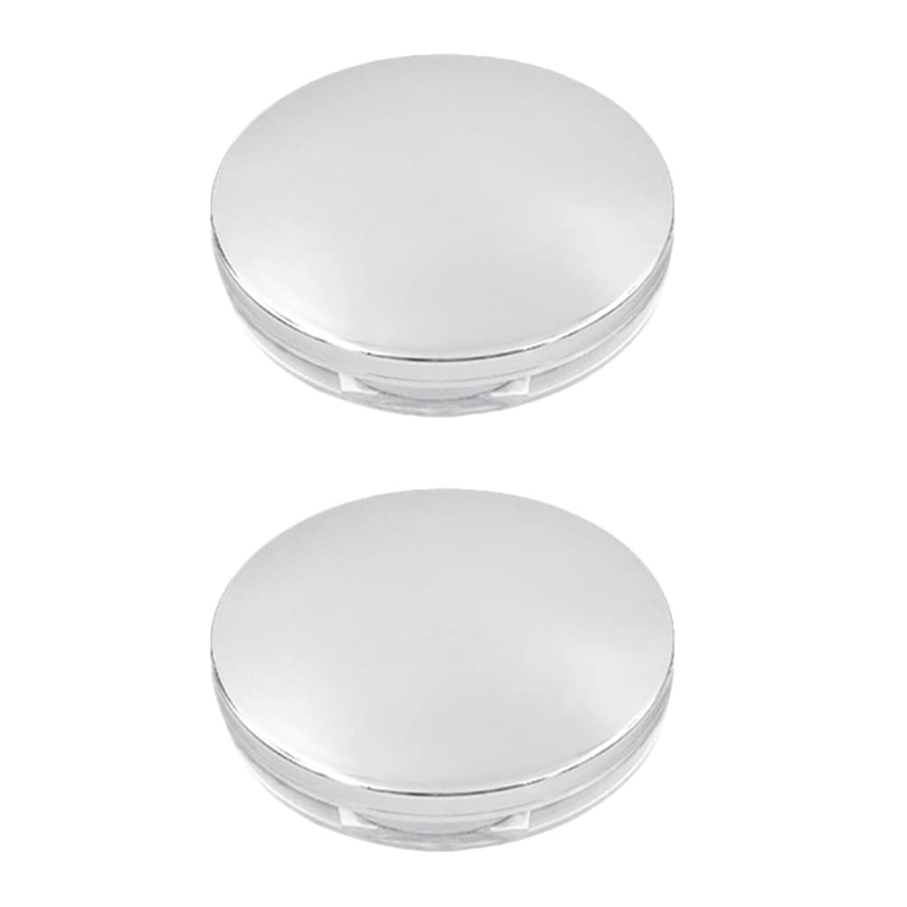 KALLORY Makeup Container Makeup Powder Puffs Empty Powder Container, Portable Loose Powder Case Ultra Thin Cosmetic Powder with Mirror for Makeup (2Pcs) Makeup Containers Portable Mirror