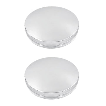 KALLORY Makeup Container Makeup Powder Puffs Empty Powder Container, Portable Loose Powder Case Ultra Thin Cosmetic Powder with Mirror for Makeup (2Pcs) Makeup Containers Portable Mirror